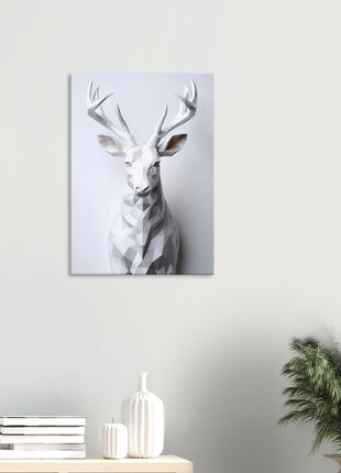 Geometric 3D deer poster