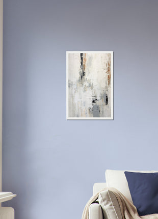 White abstract painting poster