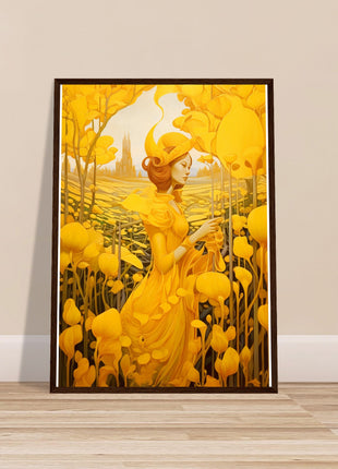 Yellow surrealistic poster