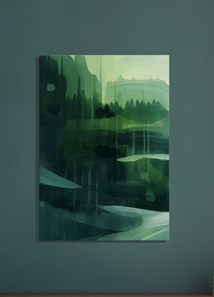 Green abstract landscape poster (Part 1 of 3)