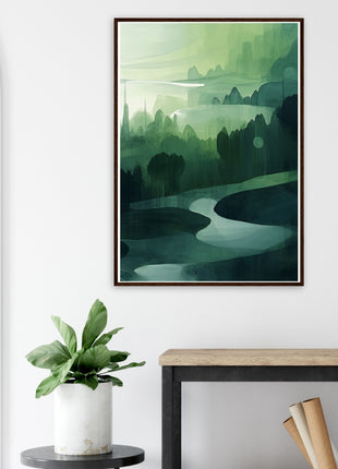 Green abstract landscape poster (part 3 of 3)