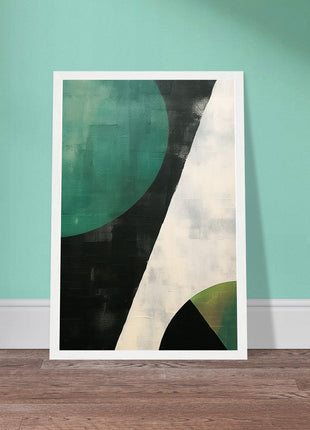 Abstract green geometric poster