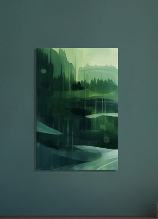 Green abstract landscape poster (Part 1 of 3)