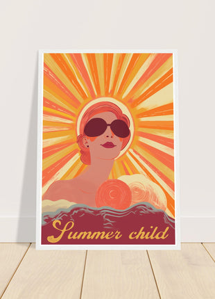 Summer child retro poster