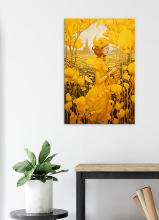 Yellow surrealistic poster