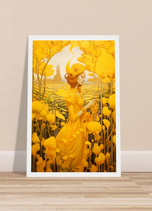 Yellow surrealistic poster