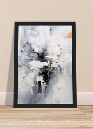 Monochrome Symphony: Abstract Painting in Shades of Grey, White, and Black