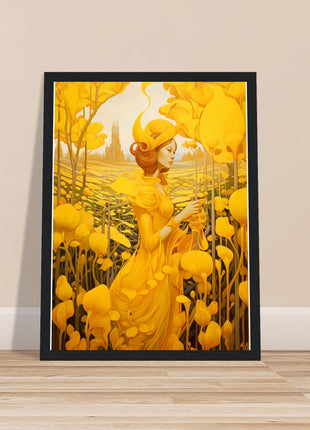 Yellow surrealistic poster