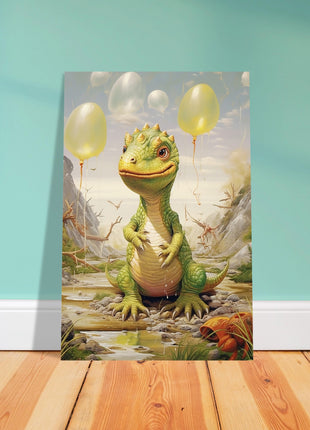 Dino & dino egg balloons poster