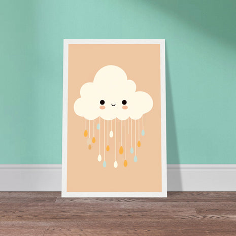 Happy little raincloud - Children's room poster