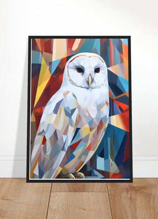 Colorful Owl Poster Embracing Artistic Symmetry