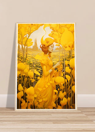 Yellow surrealistic poster