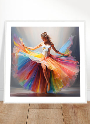 Regenboog danser poster