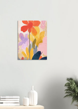 Colorful flower retro poster