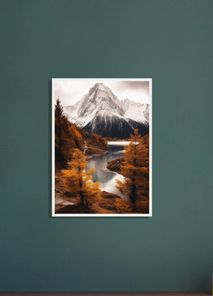 Fall mountain landscape poster