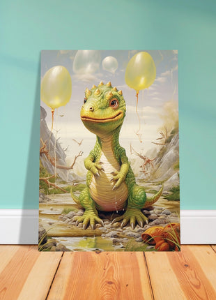 Dino & dino egg balloons poster