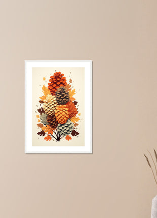 Pinecone modern fall poster