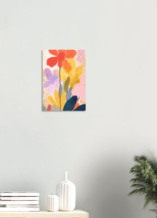 Colorful flower retro poster