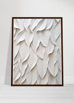 White 3D leaves poster