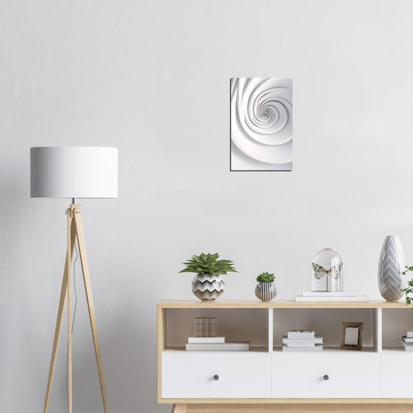 White swirl spiral modern poster