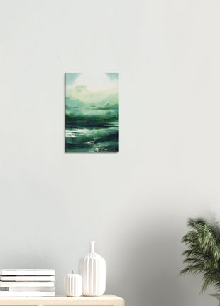 Green abstract sunrise landscape poster (part 2 of 3)