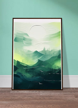 Abstract green painted landscape print (part 2 of 3)