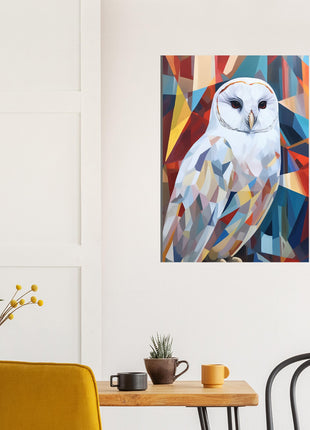 Colorful Owl Poster Embracing Artistic Symmetry