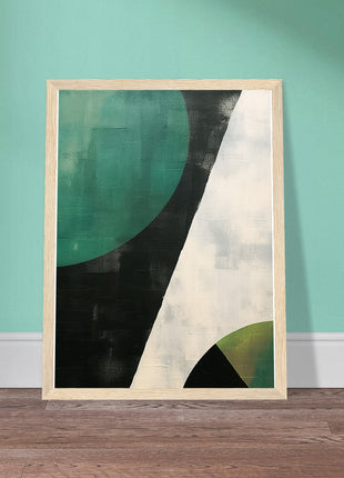 Abstract green geometric poster