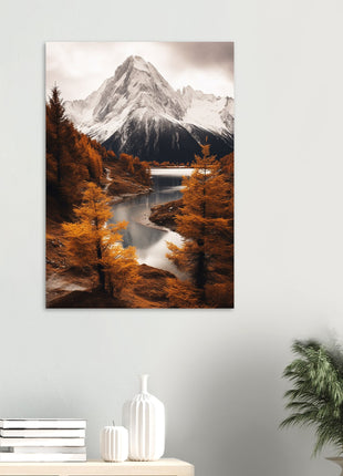 Fall mountain landscape poster