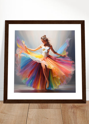 Regenboog danser poster