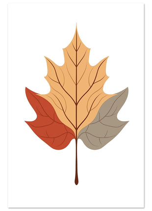 Fall leaf poster