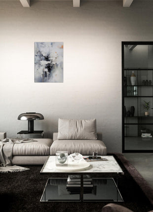 Monochrome Symphony: Abstract Painting in Shades of Grey, White, and Black