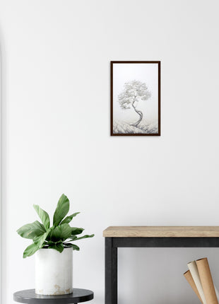 White tree painting poster