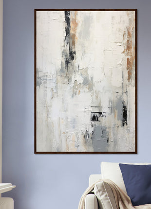 White abstract painting poster