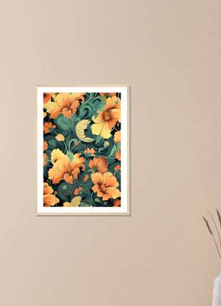 Vintage floral poster