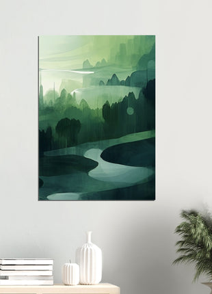 Green abstract landscape poster (part 3 of 3)