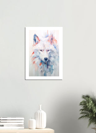 Poster mit weißem Wolf