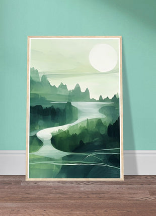 Green abstract landscape poster (part 2 of 3)