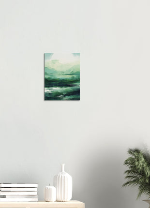 Green abstract sunrise landscape poster (part 2 of 3)