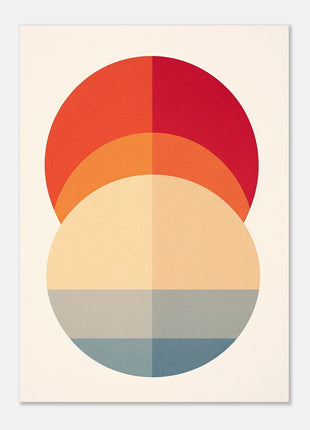 Modern minimalist circle poster - Retro