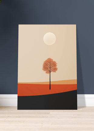 Fall sun landscape poster