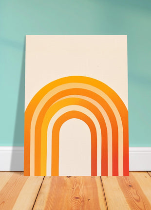 Retro rainbow archway poster