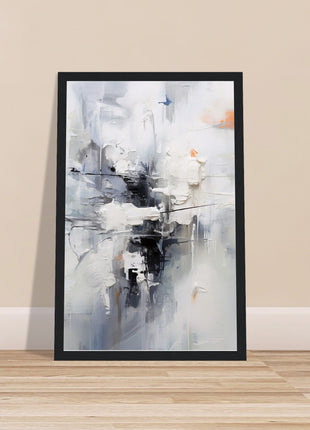 Monochrome Symphony: Abstract Painting in Shades of Grey, White, and Black