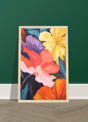 Retro flower poster