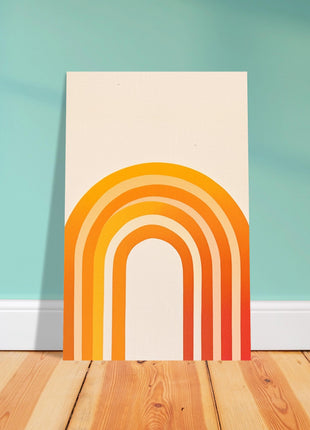 Retro rainbow archway poster