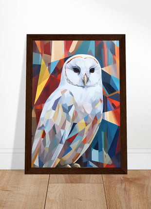 Colorful Owl Poster Embracing Artistic Symmetry