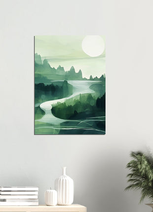 Green abstract landscape poster (part 2 of 3)