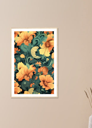 Vintage floral poster