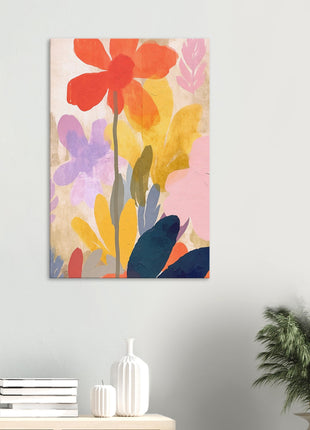 Colorful flower retro poster