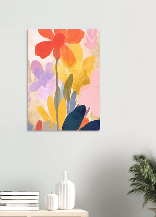 Colorful flower retro poster